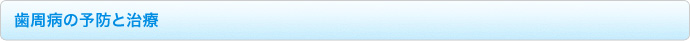 歯周病の予防と治療